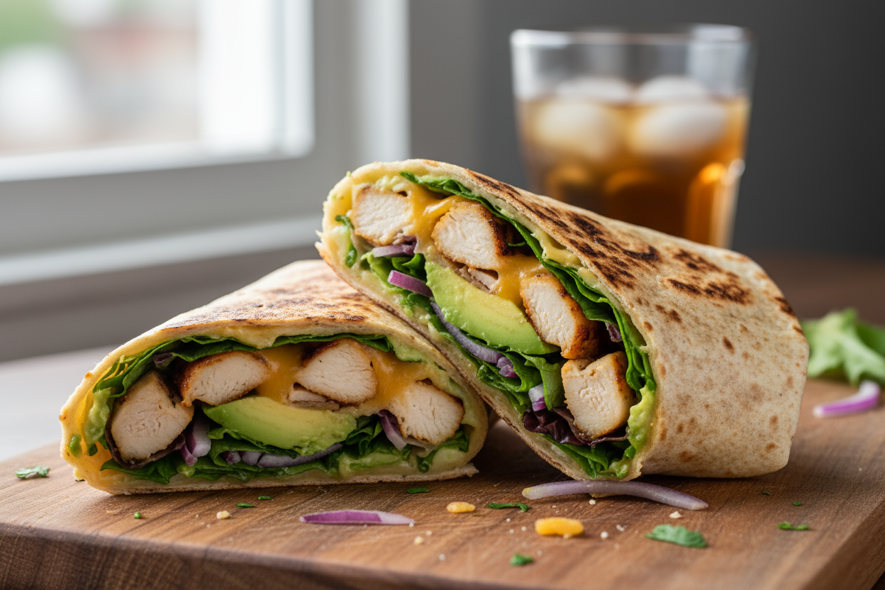 🌯 Wrap tortilla “4 zones” croustillant