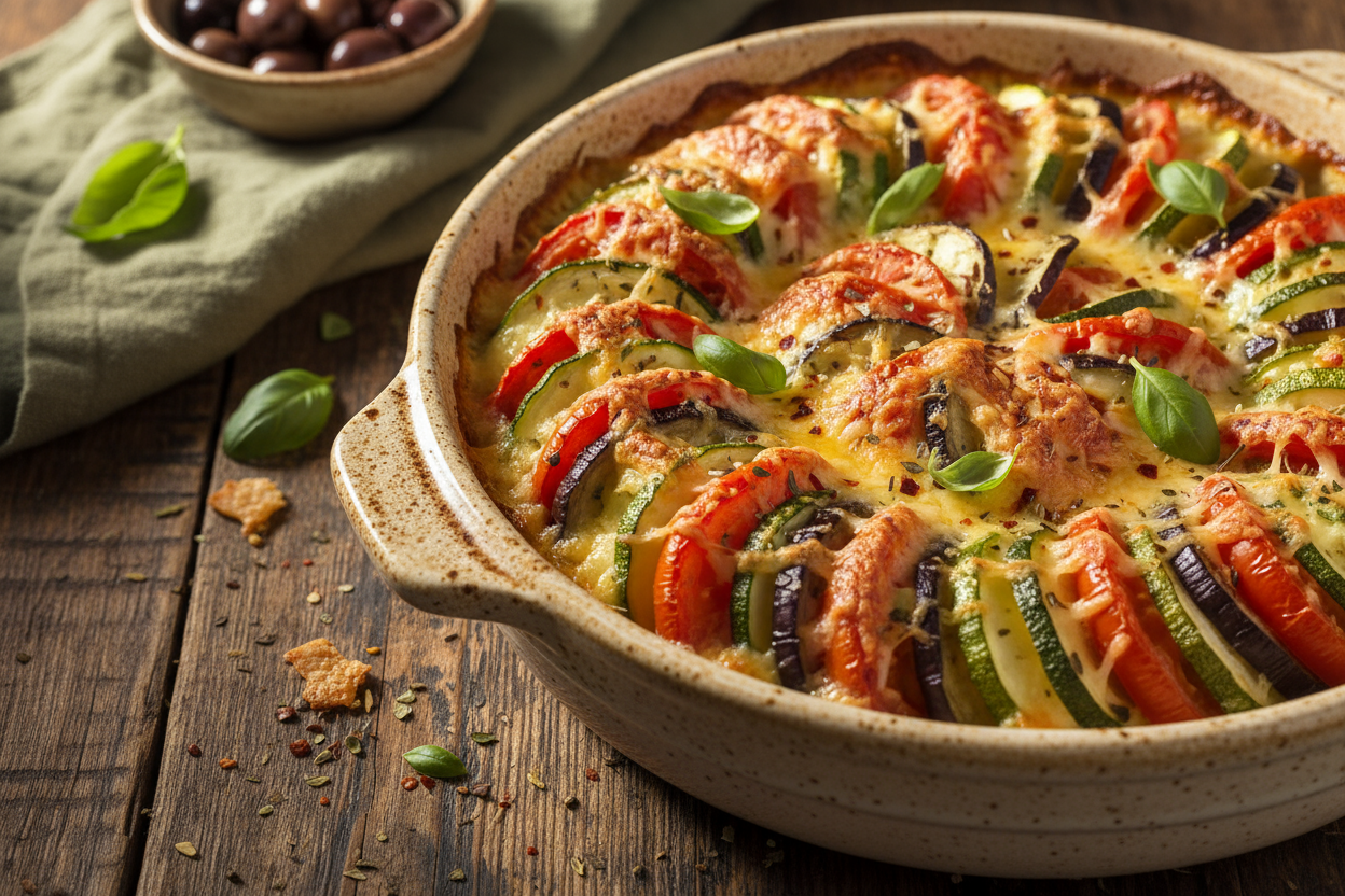 🍆 Gratin de légumes méditerranéens au fromage fondant