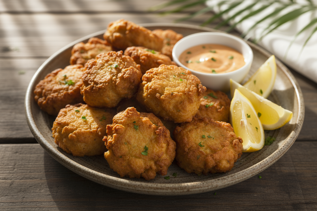 🥥 Accras de morue croustillants, sauce citronnée