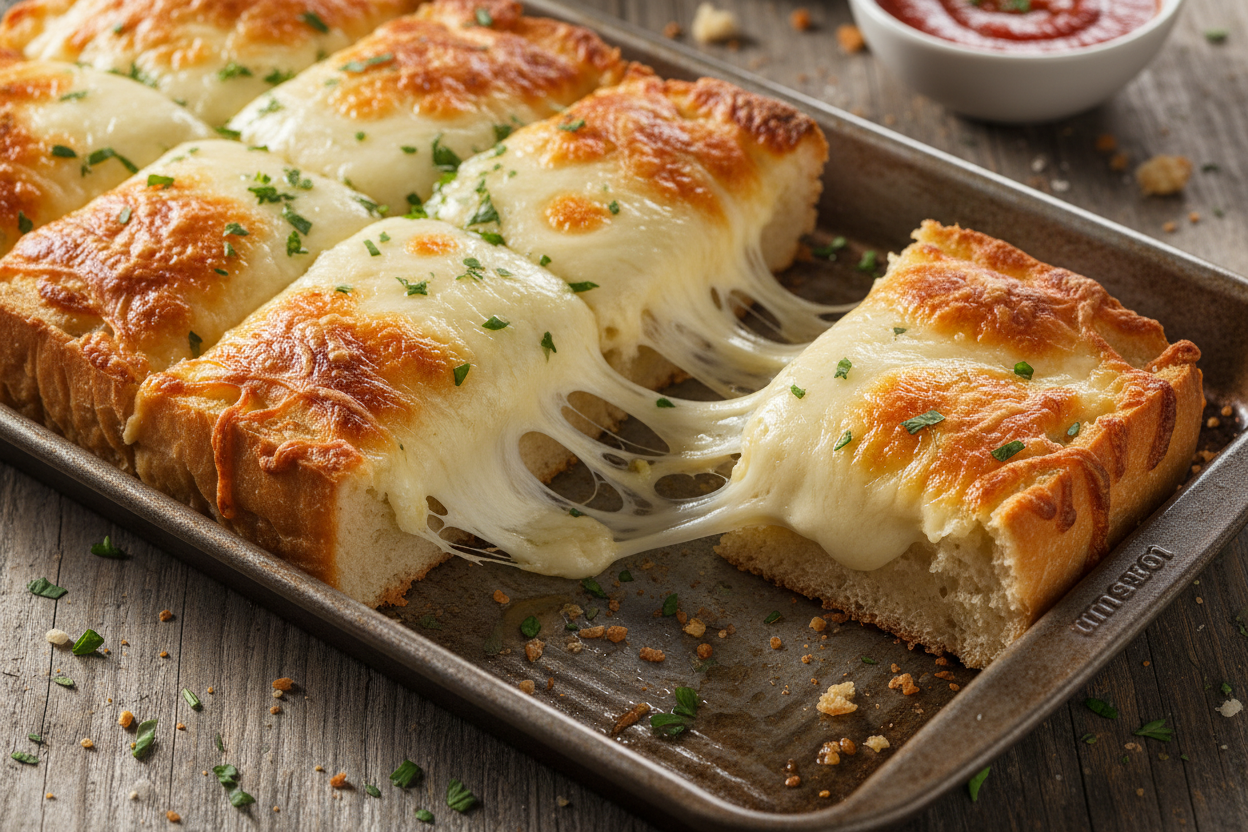 🧀 Cheesy Garlic Bread fondant & croustillant