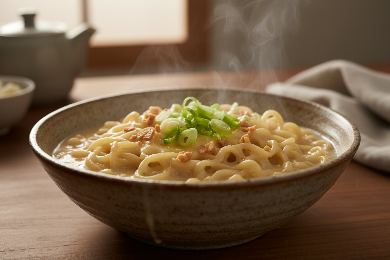 🍜 Ramen crémeux ail & fromage