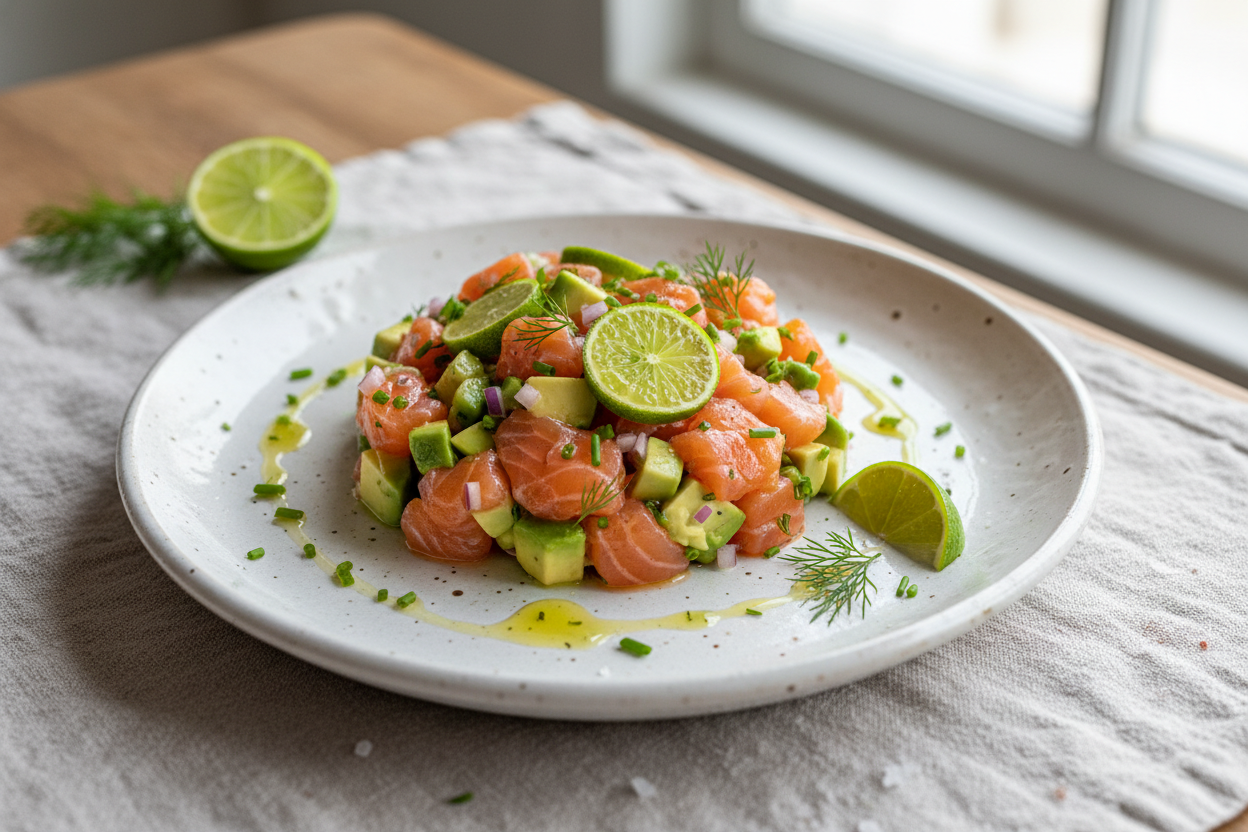 🐟 Tartare de saumon, avocat et citron vert