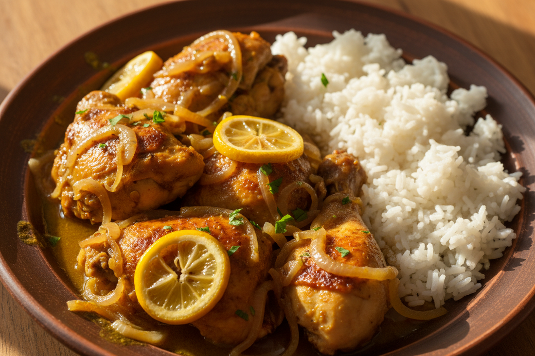 🍗 Poulet Yassa sénégalais — citron, oignons et épices douces