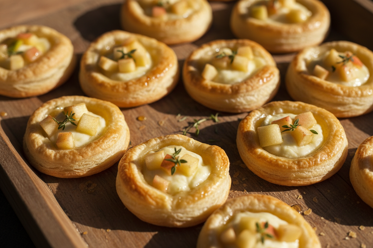 ⭐ Amuse-bouche : Mini Tartelettes Chèvre – Pomme – Miel
