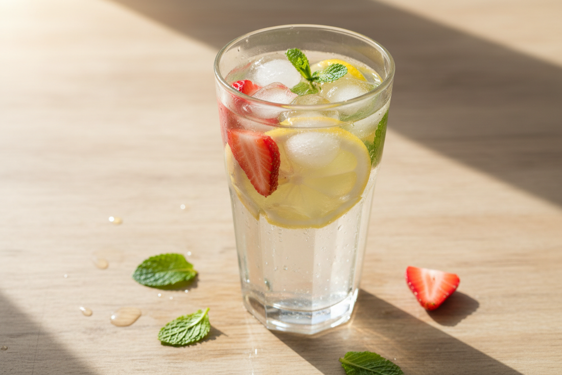 🍓 Eau infusée fraise – citron – menthe