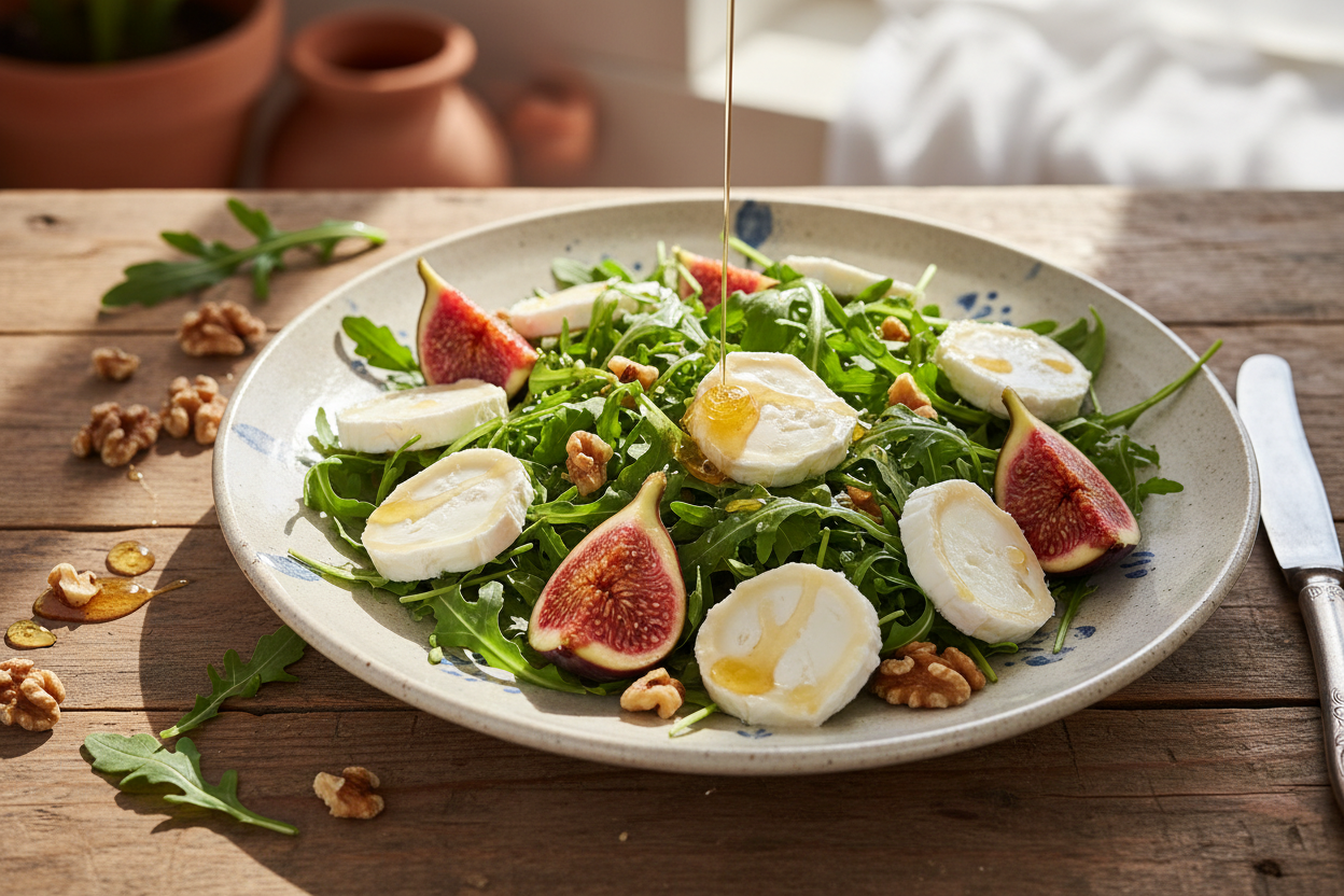 🥗Salade Figue, Chèvre & Noix