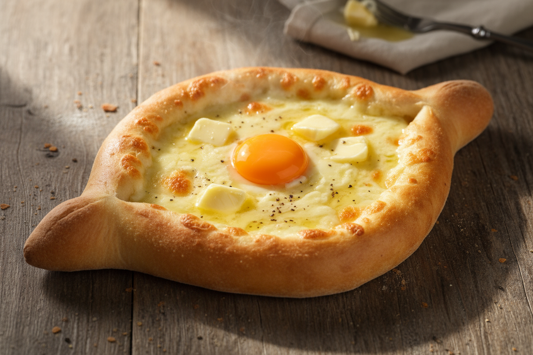 🧀 Khachapuri rapide – pain barque géorgien & fromage fondant