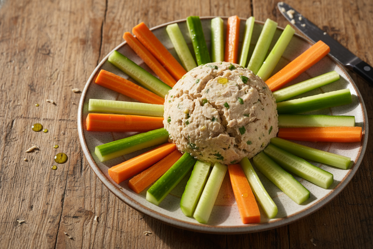 🥒🧄 Rillettes de thon fraîcheur & crudités croquantes