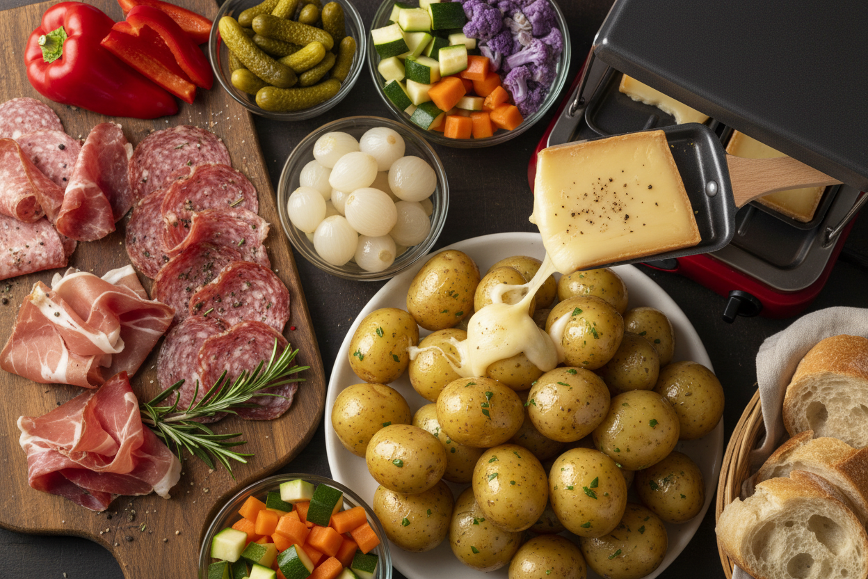 🔥 Raclette Party – fromage coulant, charcuterie & pommes de terre