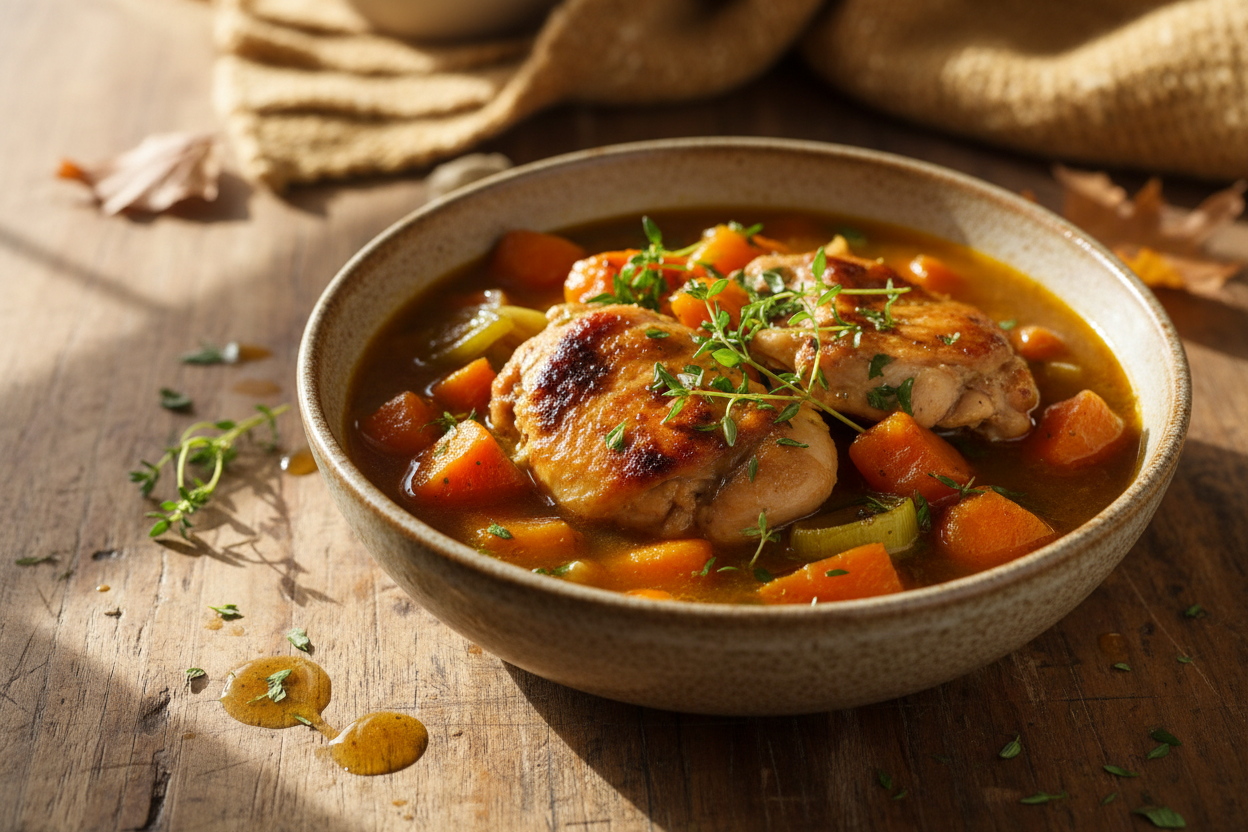 🍲 Ragoût de légumes d’automne & poulet doré