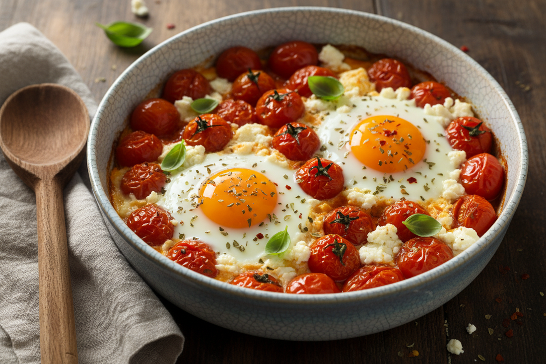 🍳 Œufs au four façon “Baked Eggs” tomates & feta