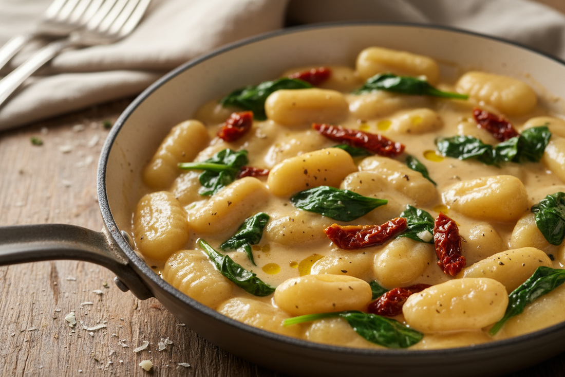 🍲 Gnocchis crémeux aux épinards et tomates séchées