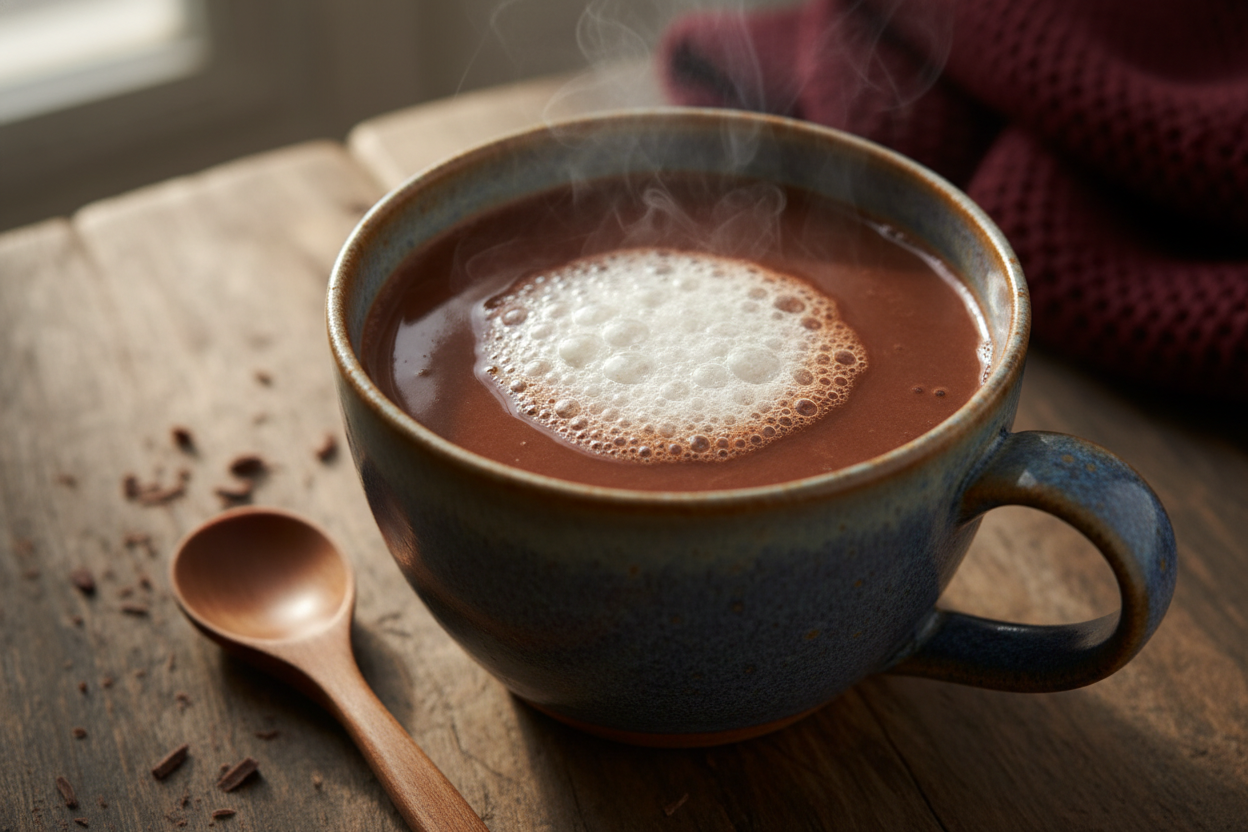 🍫 Chocolat chaud épais au cacao & mousse légère